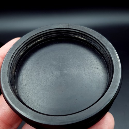 Vtg Solid Ebony Wood Trinket Box Colonial-era export Silver Initial G or B H8.5c - Picture 17 of 19