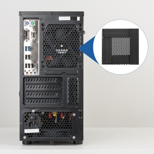 5 Stück PC-Staubfilter,80mmx80mm PVC für Computer-Chassis-Lautsprecher,Schwarz - Bild 5 von 5