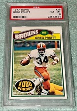 1977 Topps Greg Pruitt #25 ** PSA-8 (NM-MT) ** “Great Color!” “Nice Centering!”