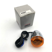 Chris Products -8500A Harley Duece-Style Chrome Bullet Turn Signal Lamp, Front