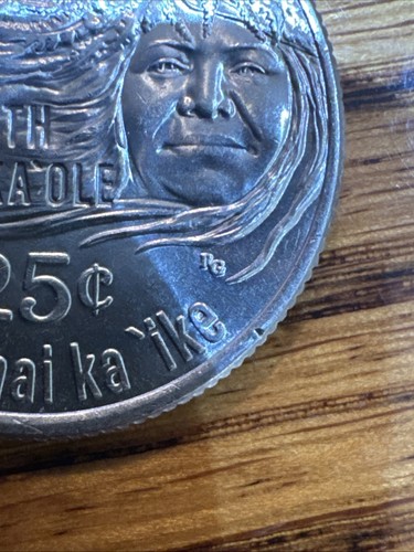 2023 P Edith Kanakaole Quarter error  “IN *COD* WE TRUST” Off Center Reverse - Picture 8 of 8