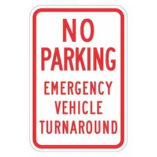 LYLE T1-1841-DG_12x18 No Parking Sign, 12" W, 18" H, English, Aluminum, White