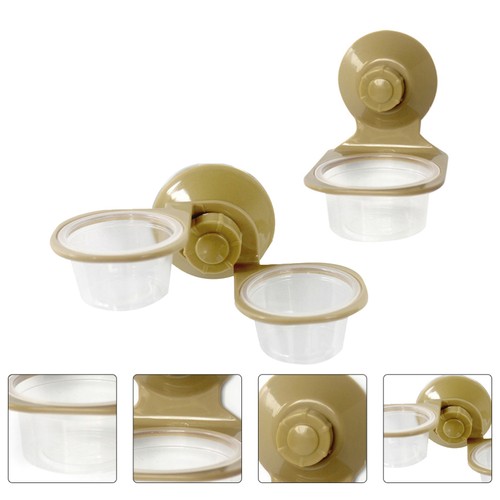  2 Pcs Water Dish for Reptile Tank Plastic Food Hanging Lizard Bowl - Picture 4 of 12