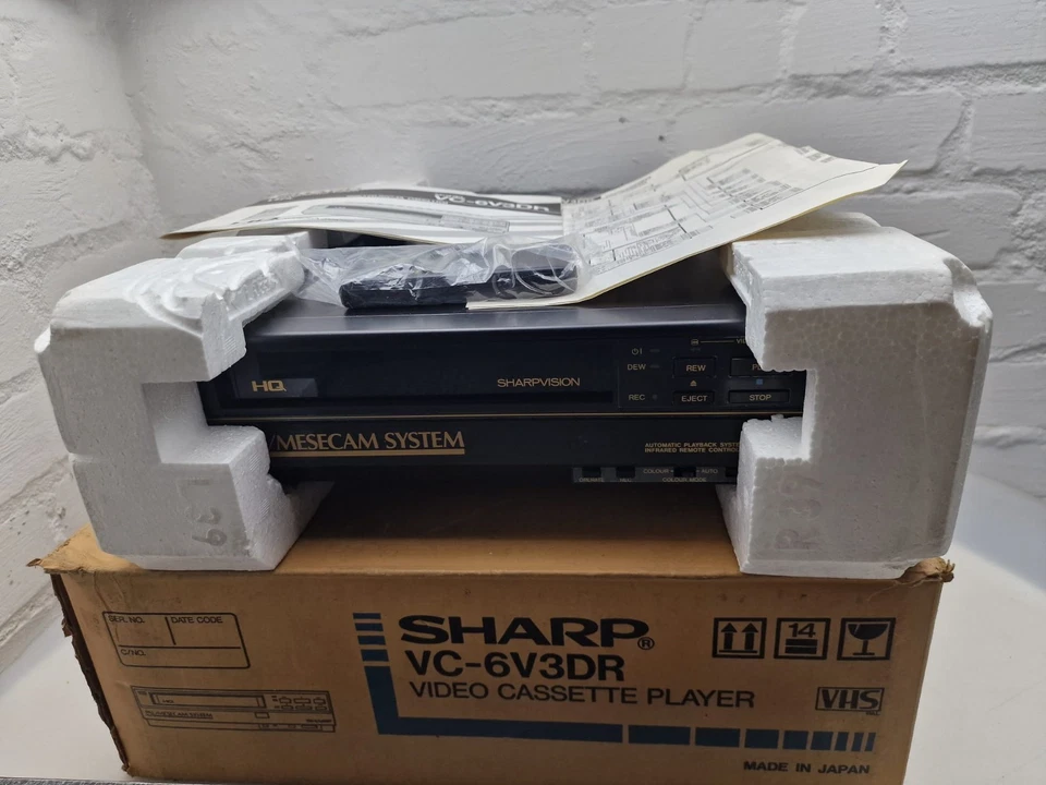 Sharp VC-6V3DR VHS Videorekorder VCR PAL MESECAM HQ 220V Japan mit Fernbedienung - Bild 3 von 4