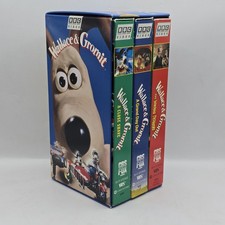 Wallace & Gromit Boxed Set of 3 VHS Tape Casettes Tested 1996