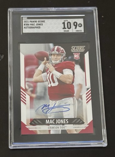 2021 Panini Score Mac Jones RC Autograph SGC 9 San Francisco 49ers - Bild 1 von 2