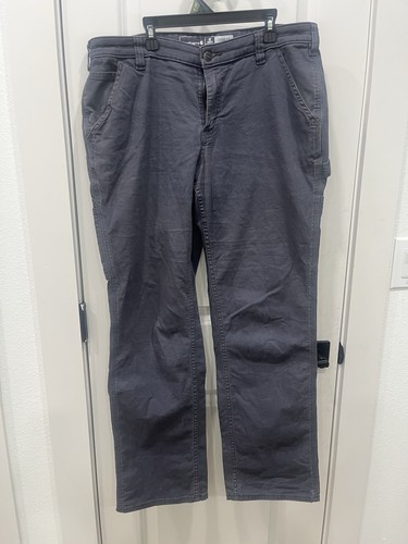 Carhartt Carpenter Work Pants Size 12 Loose Fit Dark Gray Color Pre Owned - Picture 1 of 17
