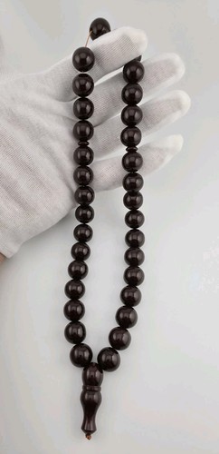 Vintage Ottoman Tasbih Beads 78g Cherry Amber Marbled Color - Picture 12 of 15