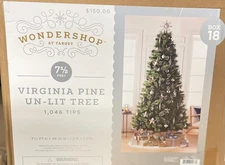 Virginia Pine Un-Lit Christmas Tree - WONDERSHOP - NEW UNOPENED