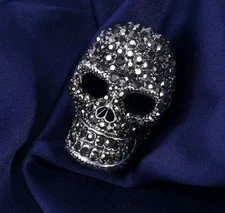 Skull Pin Brooch halloween Fashion jewelry NEW Free Ship 1.7 inch