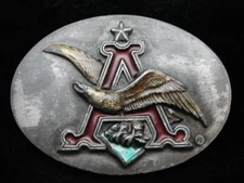 OH09156 VINTAGE 1991 **ANHEUSER-BUSCH** BEER BREWING COMPANY BERGAMOT BUCKLE