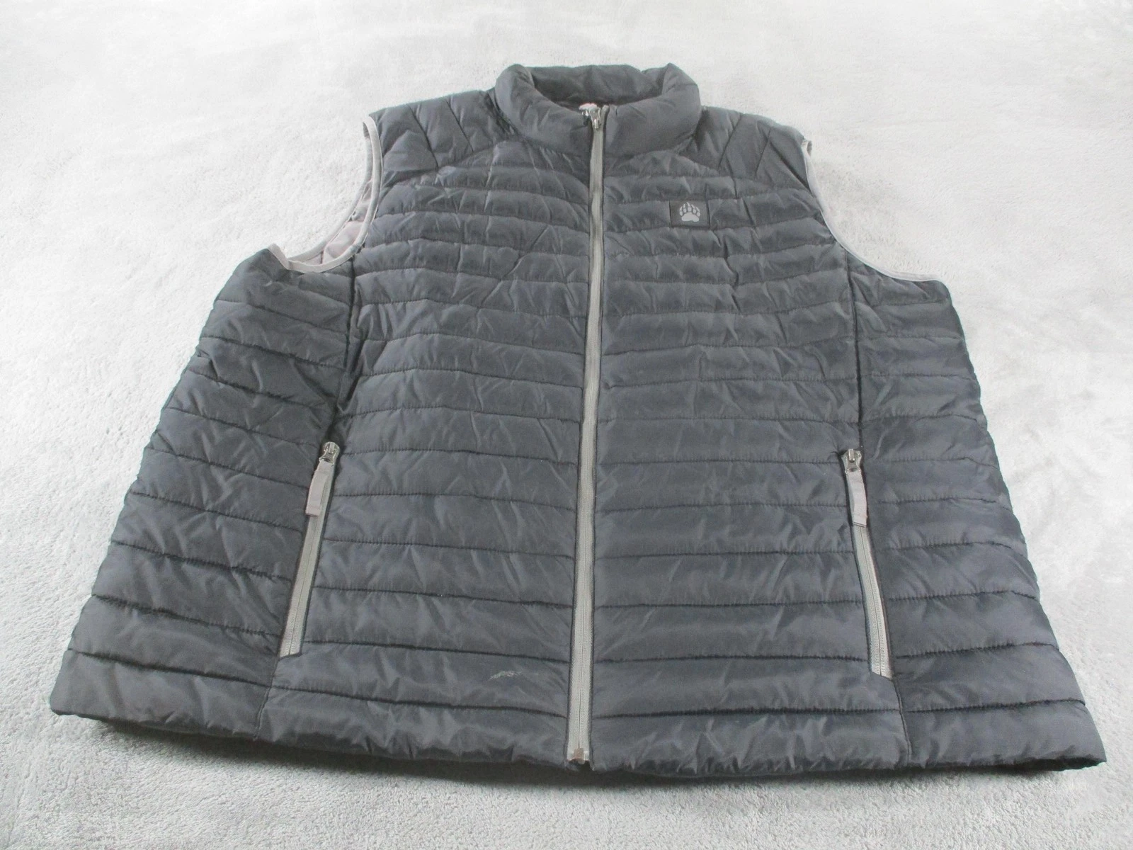 Alaskan Hardgear Vest Mens 2XL Gray Nylon Puffer Full Zip Insulated Outdoor