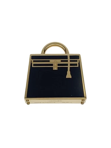 HERMÈS Ciondolo HERMES Top Curiogite Kelly Charm Oro x Nero Donna