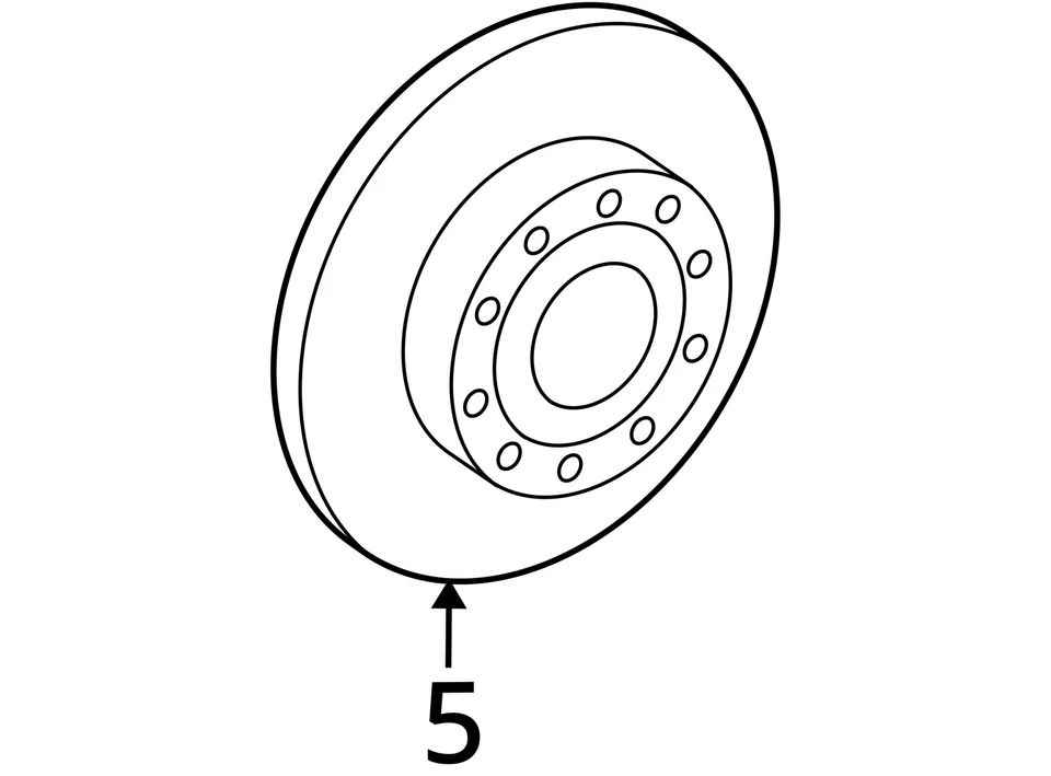Rear Rotor from 2013 Volkswagen Tiguan 11229481 - Image 4 of 4
