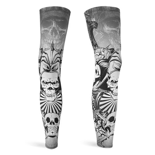 Coprigambe tatuaggio donna uomo maniche ginocchio compressione raffreddamento sport outdoor - Foto 24 di 30
