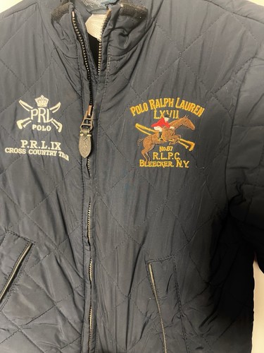 RALPH LAUREN Navy Blue Quilted Embroidered Pony Lightweight Jacket Size Age 4 - Picture 2 of 6