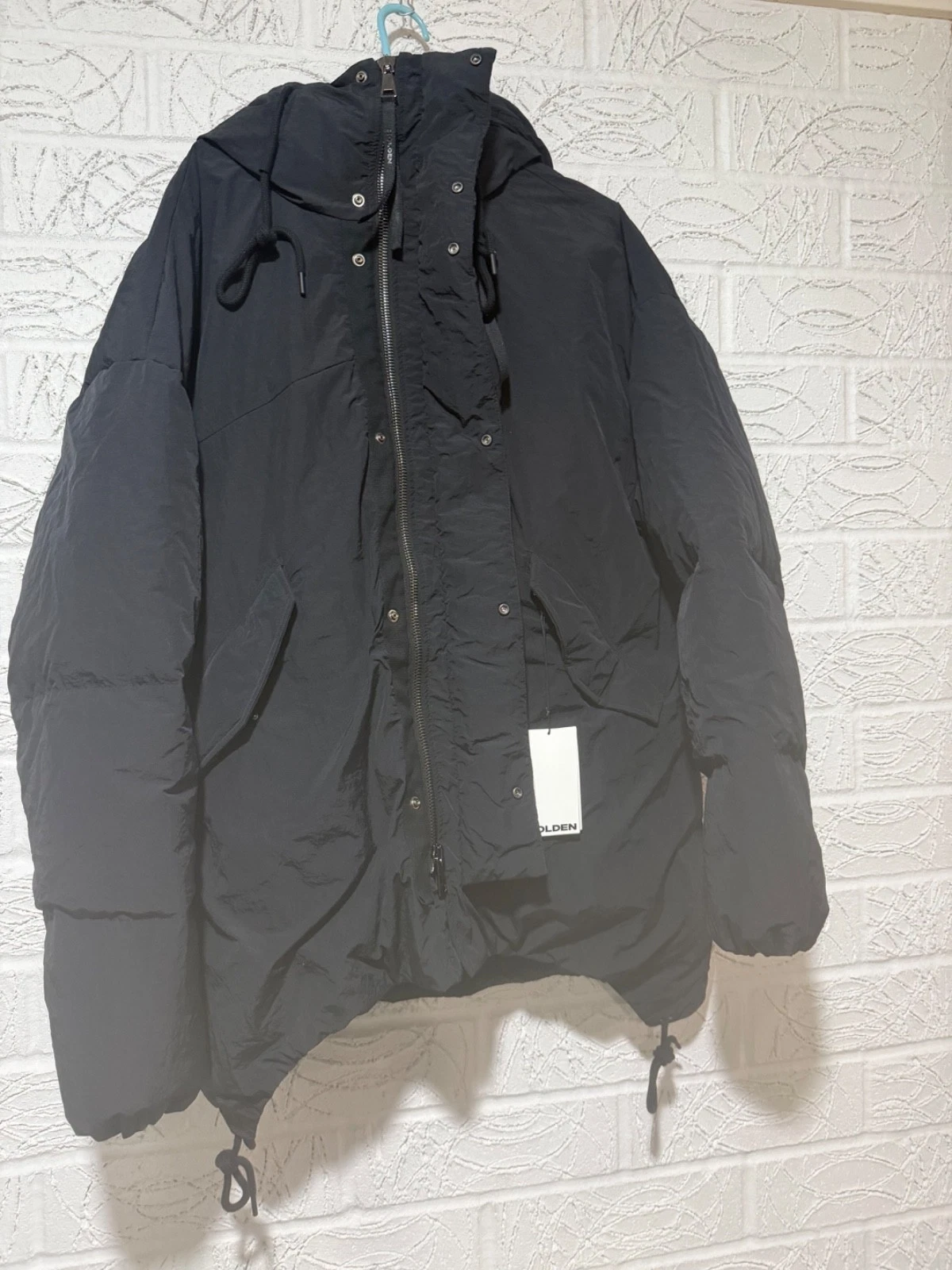 Holden Mens Long Down Parka Black Jacket Size XL - product detail image 5