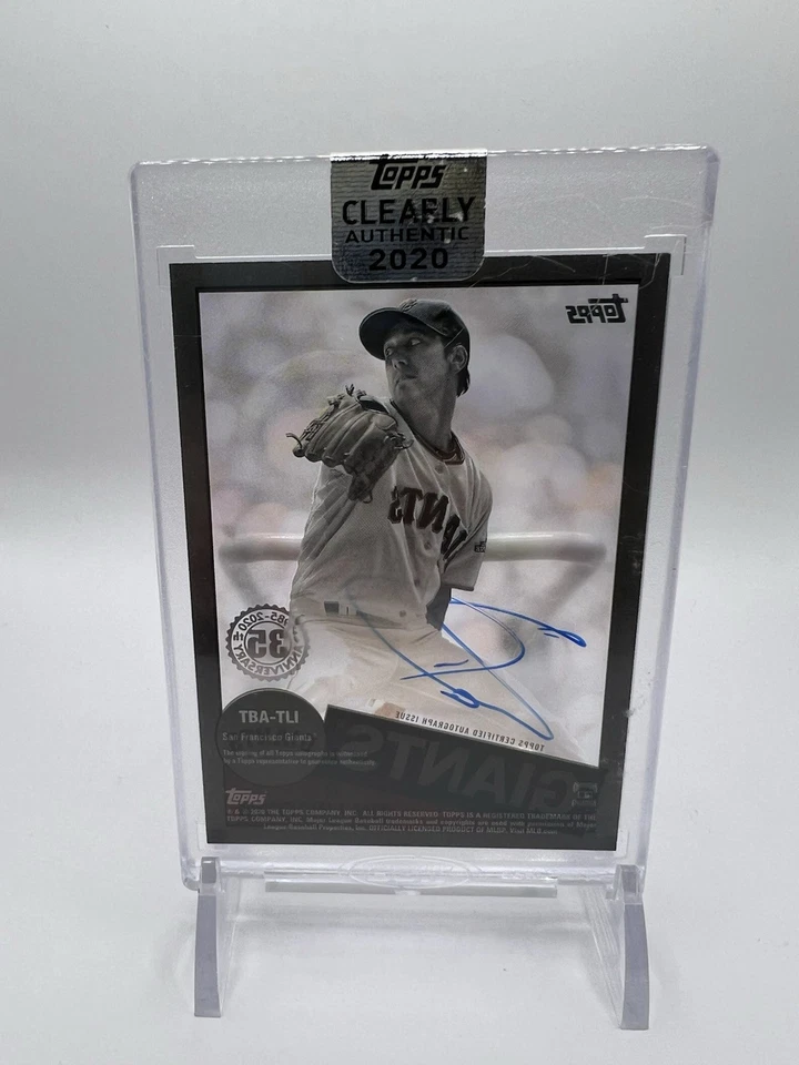 2020 Topps Clearly Tim Lincecum #TBA-TLI Signed Autographed Auto Clear Card MT! - Image 3 of 4