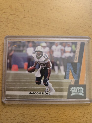 2011 Panini Threads Malcom Floyd Game Used Jersey Patch Relic Chargers 3-CLR /45 - Picture 2 of 4