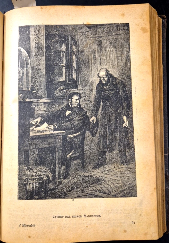 I MISERABILI di Victor Hugo 1896 Tommasi Libro Antico illustrato romanzo - Immagine 4 di 4