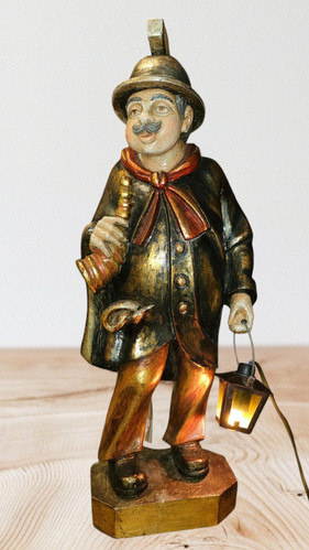 XL Antik Holzfigur /handgeschnitzt massiv holz - Bild 1 von 17