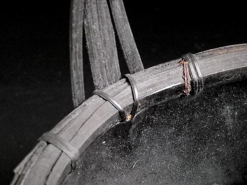 Japanischer Bambus Web Blumenkorb mit Griff Ikebana 5,9 × 6,5 Zoll Teezeremonie - Bild 18 von 20