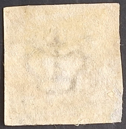 RARE 1855- Denmark 16Sk lilac Royal Insignia postage stamp used SG13 Cat £250 - Picture 2 of 2