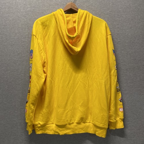 Sudadera con Capucha Amarilla Marvel Zaful Mediana Grupo de Cómics Gráfico Retro Héroe. Suave - Imagen 4 de 5