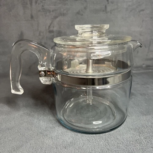 Vintage Pyrex 7759 Flameware 6 Cup Coffee Percolator Complete Chip Free
