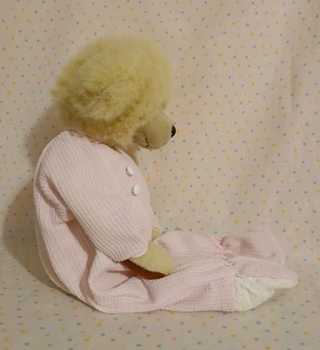 Vintage Little Snoozems rosa Waffel Pyjama Teddybär Stofftier Plüsch 16 Zoll - Bild 3 von 9