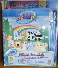VTG Webkinz New School Essentialz Feature Code GANZ 7 PIECE SET PENCIL CASE NEW