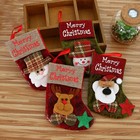  4-teiliges Weihnachtsstrümpfe-Set, Kamin-Hängestrümpfe,