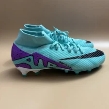 Nike Mens 6.5 Mercurial Superfly 9 Pro AG-Pro Soccer Cleats Turquoise DJ5596-300