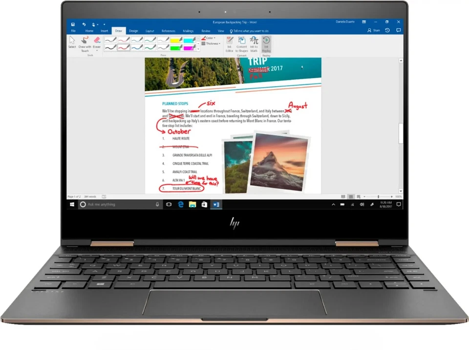HP Spectre x360 2-in-1 13-AE013DX 13.3" 4K Touch i7-8550U 16GB 512GB SSD W10H - Image 3 of 4