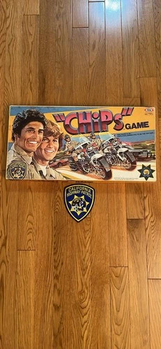 "CHIPS" vintage, rare 1981 board game by Ideal with authentic CHP patch