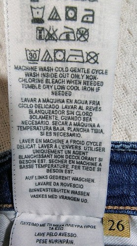 Guess Brittney Relaxed Skinny Denim Blue Jeans Women's Size 26 Distressed - Picture 13 of 18