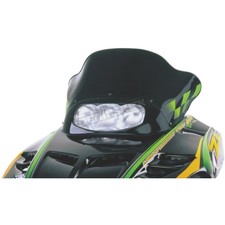 PowerMadd Cobra 12 in. Low Black/Green Windshield - 12220