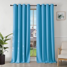 Opaque Curtains with Eyelet Curtains Set of 2, Blackout Curtain Thermovo...