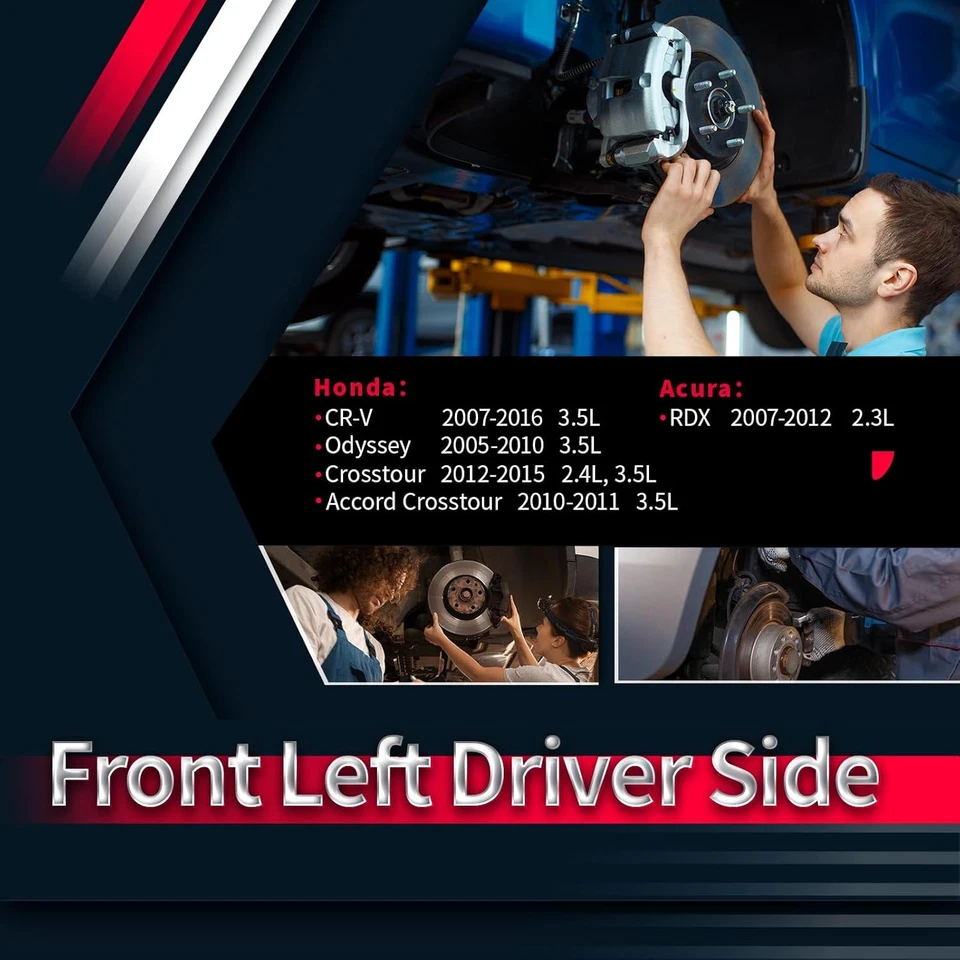 New Front Brake Caliper w/ Bracket for Acura RDX 2007-2012 Honda CR-V Crosstour Foto 3 de 4