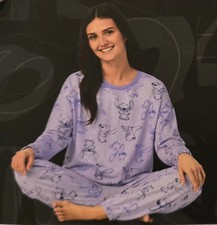 Disney Stitch Women's 2 Piece Cozy Pajama Lounge Set