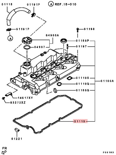 Engine Rocker Cover Gasket Seal for Mitsubishi L200 KB4T Series 4 2.5 DiD - Picture 2 of 6