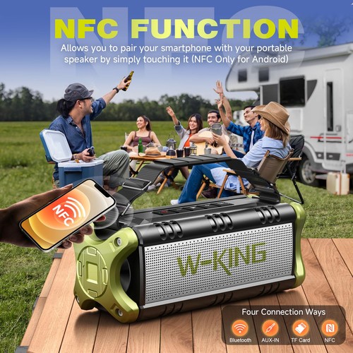Bluetooth Speaker, 90W Max Portable Loud Speakers Wireless, IPX6 Waterproof O... - Picture 7 of 8