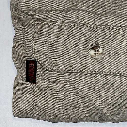 Tecgen FR Shirt Mens 3XL Beige Flame Fire Resistant Button Up Long Sleeve - Picture 3 of 8