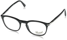 Persol PO3007V 95 52mm Square Eyeglass Frames, Black/Demo,