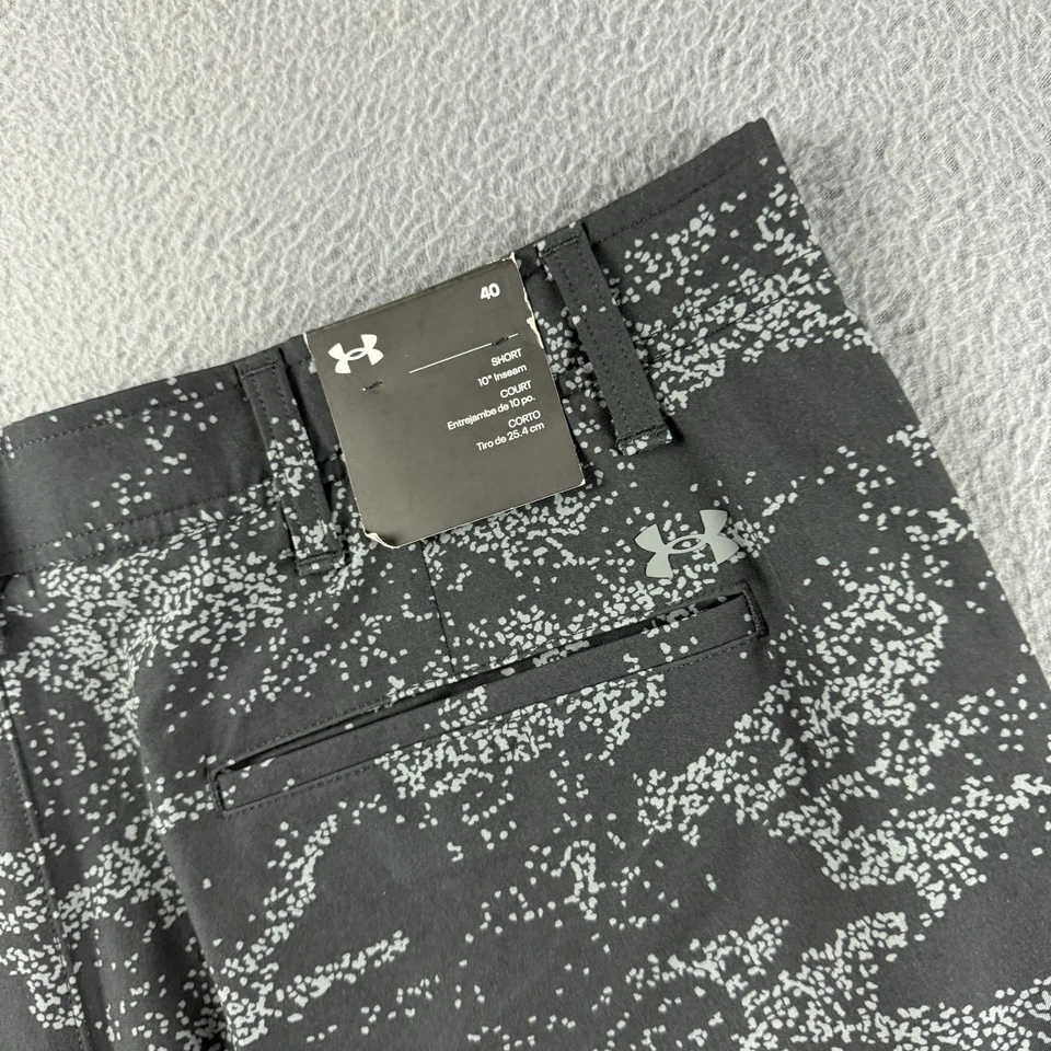 Under Armour Shorts Mens 40 Black Vent Golf Printed Digital Camo Performance NEW - Image 3 of 4