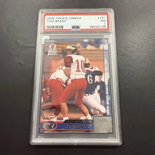 2000 Pacific Omega Tom Brady /500  #191 PSA 7 NM RC