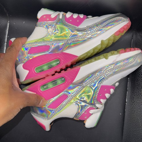 Größe 6,5 - Nike Air Max 90 LX Laser Fuchsia Wmns, CQ2995-100, sehr gepflegt, ohne Karton - Bild 7 von 10