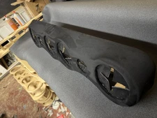 Universal Speaker Panel 4x6.5 Fabric Roof Rack black suede 