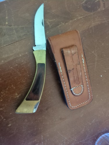 Vintage Browning USA Folding Lock Blade Messer mit Scheide  - Bild 5 von 6