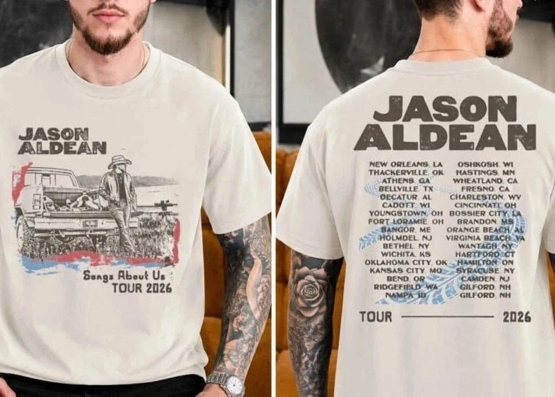 Jason Aldean Songs About Us 2026 Tour Truck Tee Two Sided T-Shirt